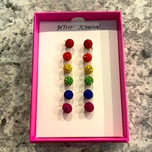 Betsey Johnson multicolored ear rings